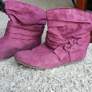 Candies Maroon  booties